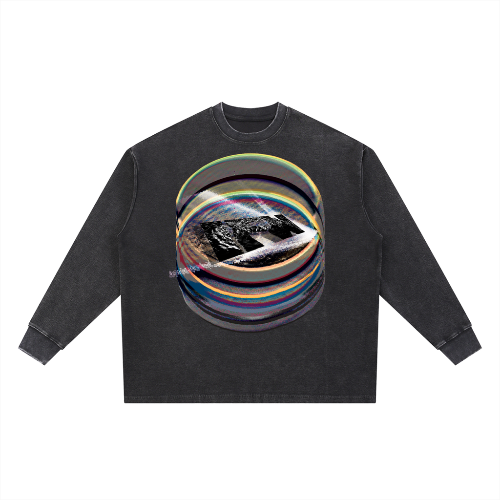 Eye Sight Mineral Wash Waffle Oversized T-Shirt
