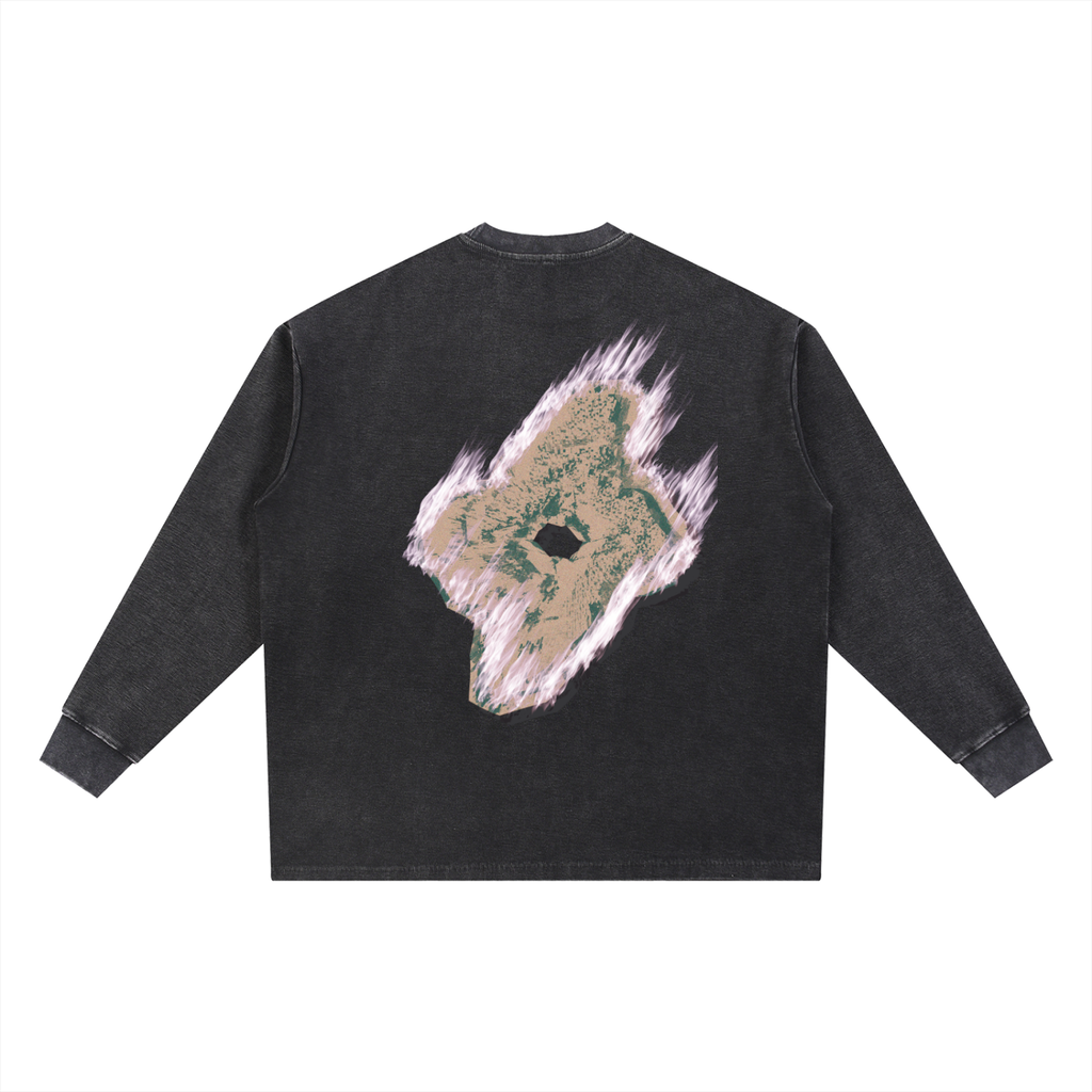 Eye Sight Mineral Wash Waffle Oversized T-Shirt