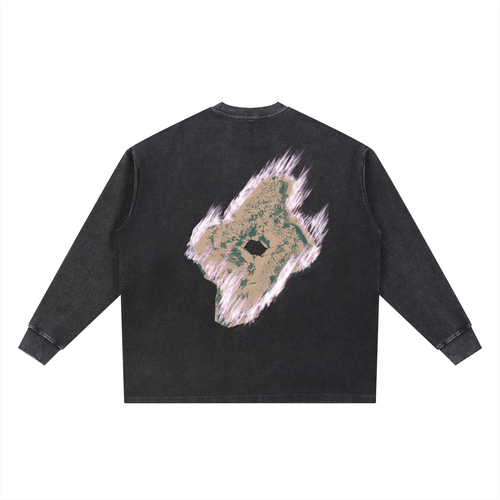 Eye Sight Mineral Wash Waffle Oversized T-Shirt